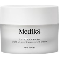 Medik8 C Tetra Cream 50ml in a frosted jar with a white lid, featuring black text and minimalist design.