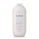 White Method body wash bottle, 532ml, with blue text, featuring coconut, rice milk, and shea butter scent.