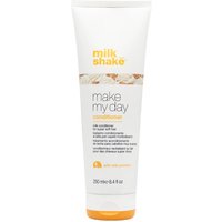 White milk_shake Make My Day Conditioner 250ml tube with orange cap and floral design.