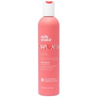 Pink milk_shake Pink Lemonade Shampoo bottle, 300ml, with white cap and text.