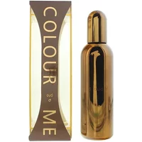 Brown Milton Lloyd Colour Me Oud Eau De Parfum 90ml with gold cap, next to matching brown and gold box.