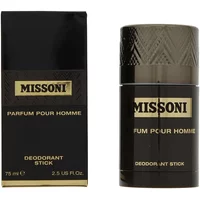 Missoni Parfum Pour Homme Deodorant Stick 75ml, black with gold logo and textured cap.