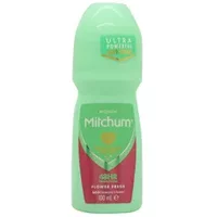 Green Mitchum Flower Fresh Roll-On Deodorant 100ml with pink label and green cap.