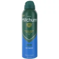 Mitchum Women Pure Fresh Deodorant Spray 200ml, green and blue can with white logo and green cap.