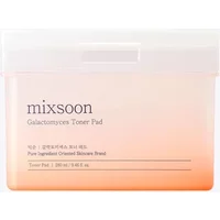 Mixsoon Galactomyces Toner Pad in a translucent peach container, 60 pads, minimalist design with black text.