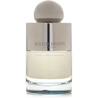 Clear glass bottle with silver cap, Molton Brown Coastal Cypress & Sea Fennel Eau De Toilette 100ml.