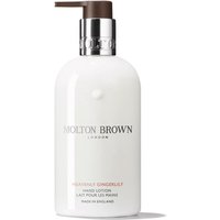 Molton Brown Gingerlily Hand Lotion 300ml, white bottle with silver pump and brown accents.