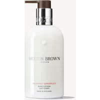 White Molton Brown Gingerly Body Lotion bottle with brown pump and silver collar, 300ml size.