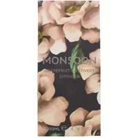 Monsoon Grapefruit & Vetiver Diffuser 200ml, floral-patterned box with pink flowers on a dark background.