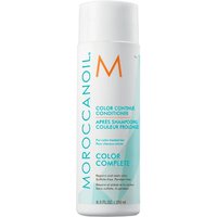White Moroccanoil Colour Complete Balm bottle with turquoise accents and orange logo, 250ml size.