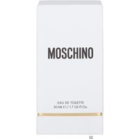 White Moschino Fresh Couture Eau de Toilette box with black text and gold accent, 50ml size.