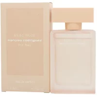 Narciso Rodriguez For Her Musc Nude Eau De Parfum 50ml, pale pink rectangular bottle with matching cap and box.