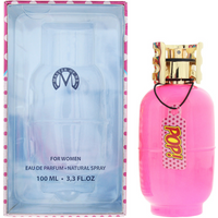 Pink Pop Eau de Parfum 100ml bottle with gold cap and colorful packaging.