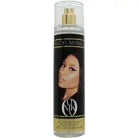 Nicki Minaj Onika Body Mist 236ml, clear bottle with black label, gold accents, and portrait of Nicki Minaj.