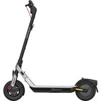 Silver and grey Ninebot by Segway E3 Pro electric scooter with black handlebars and red accents.