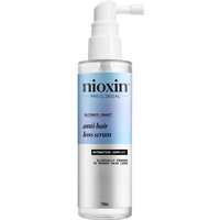 Nioxin Anti-Hair Loss Serum, 70ml bottle with white pump, blue gradient label, and black text.