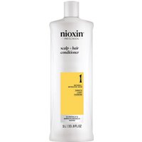 White Nioxin Systems Conditioner, System 1, 1000ml bottle with black text and yellow label accent.