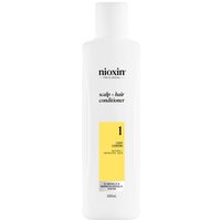 White Nioxin Systems Conditioner bottle, System 1, 300ml, with yellow label and black text.