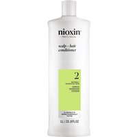 White Nioxin Systems Conditioner, System 2, 1000ml bottle with green label and black cap.