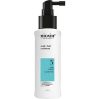 White Nioxin Systems Treatment bottle, System 3, 100ml, with black pump and turquoise label detailing.