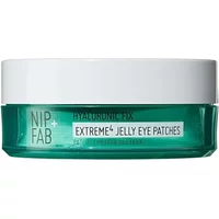 NIP+FAB Hyaluronic Fix Extreme4 Jelly Eye Patches in a green and white round container.