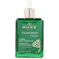 Green Nuxe Nuxuriance Ultra serum bottle with silver dropper and white text, 30ml size.