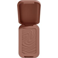 Brown NYX Buttermelt Bronzer in shade 04 Butta Biscuit, compact case with wavy pattern on pressed powder.