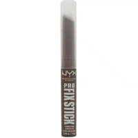 NYX Pro Fix Stick Correcting Concealer in Deep Walnut, brown twist-up stick with clear cap and white text.