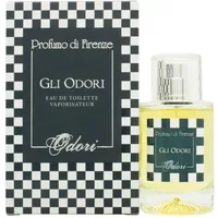 Odori Gli Odori Eau De Toilette 50ml with checkered box, clear bottle, and silver cap.