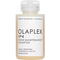 Olaplex No.4 Bond Maintenance Shampoo 100ml in a clear bottle with white label and black text.