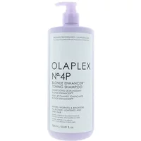 Olaplex No.4p Blonde Enhancer Toning Shampoo 1000ml, lavender bottle with pump dispenser and bold black text