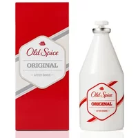 White Old Spice Original Aftershave bottle with red logo, paired with red and white box.