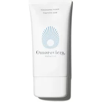 White Omorovicza Cleansing Foam tube, 150ml, with blue logo and text, featuring a flip-top cap.