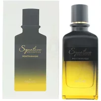 Black and yellow gradient bottle of Orchid Signature Montparnasse Eau De Parfum 100ml with matching box.