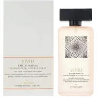 Orchid Vivid Eau De Parfum 100ml, rectangular frosted bottle with black cap, intricate floral design on label.