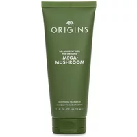 Green tube of Origins Mega-Mushroom Face Mask, 75ml, with white text and logo on the front.