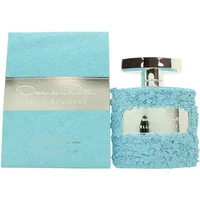 Oscar de La Renta Bella Bouquet Eau De Parfum 100ml, blue floral textured bottle with matching box.