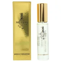 Gold Paco Rabanne 1 Million Eau De Toilette 15ml bottle with matching gold cap and box.