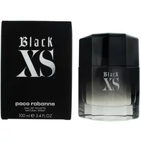 Black XS Eau De Toilette 100ml by Paco Rabanne, black gradient bottle with matching black box.