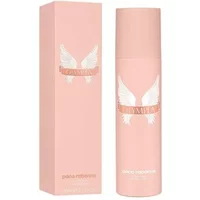 Paco Rabanne Olympea deodorant spray 150ml, pink bottle with white wing design, matching pink box.