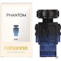 Black and blue robot-shaped Paco Rabanne Phantom Intense Eau de Parfum Spray 50ml with matching box.