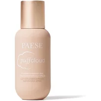 Paese Puff Cloud Foundation SPF 20 in Light Beige, sleek beige bottle with gold cap and white text.