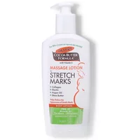 Palmer's Cocoa Butter Massage Lotion for Stretch Marks, 250ml white pump bottle with orange and green label accents.