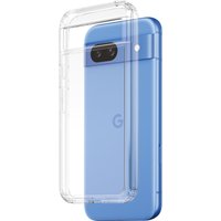 Transparent PanzerGlass HardCase for Google Pixel 8a, showcasing clear protective shell with precise cutouts.
