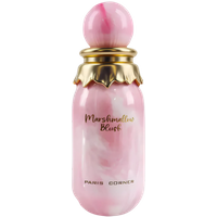 Pink and gold Paris Corner Marshmallow Blush perfume bottle with marbled design and ornate cap, 100ml.
