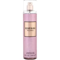 Pink Paris Hilton Rose Rush Fragrance Mist 236ml bottle with gold label and clear cap.
