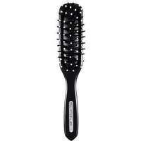 Black Paul Mitchell 413 Sculpting Brush with white-tipped bristles and a vented design for styling.