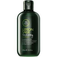 Dark green bottle of Paul Mitchell Lemon Sage Thickening Shampoo, 300 ml, with flip-top cap and yellow-green text.