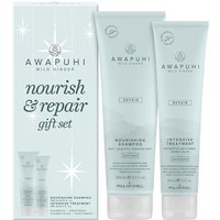 Paul Mitchell Nourishing Repair Gift Set with two light blue tubes and a matching box featuring star graphics.