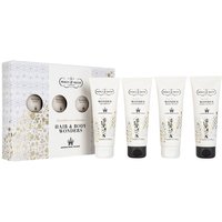 Percy & Reed Royal Blossom Hair & Body Wonders set with floral design tubes and matching decorative box.
